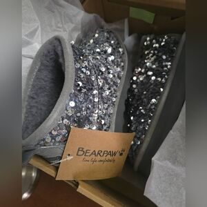BearPaw Glitter Ankle Boot - Silver